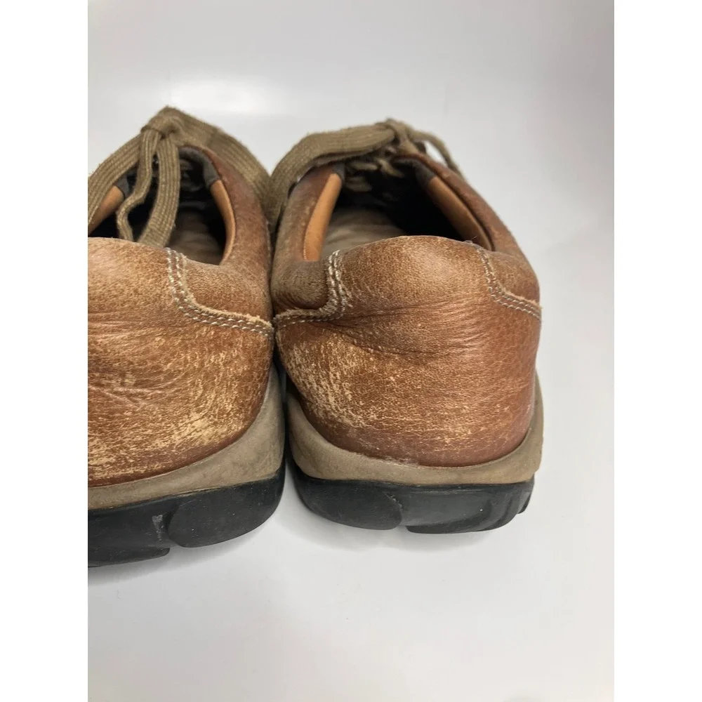 KEEN Presidio Walking Shoes Women 11 Brown Fair Leather Lace Up 1011401